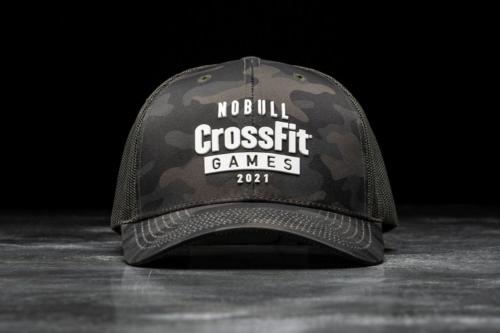 Casquettes NOBULL Vert Camouflage - NOBULL Crossfit Games® 2021 Curved-Brim Trucker,France (3507-UKO